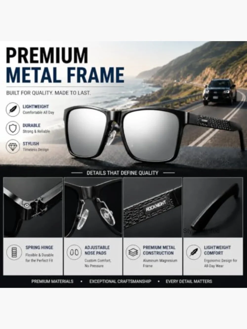 Polarized Driving Sunglasses with Spring Hinges